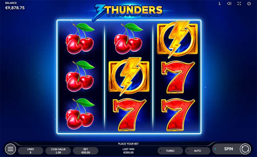 3 Thunders slot. Imprerssion of the slot game