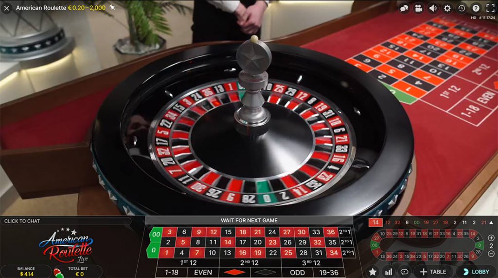 Live online American Roulette table