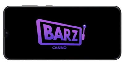 Barz casino logo on mobile phone