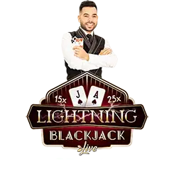 Lightning Blackjack logo with Live Dealer