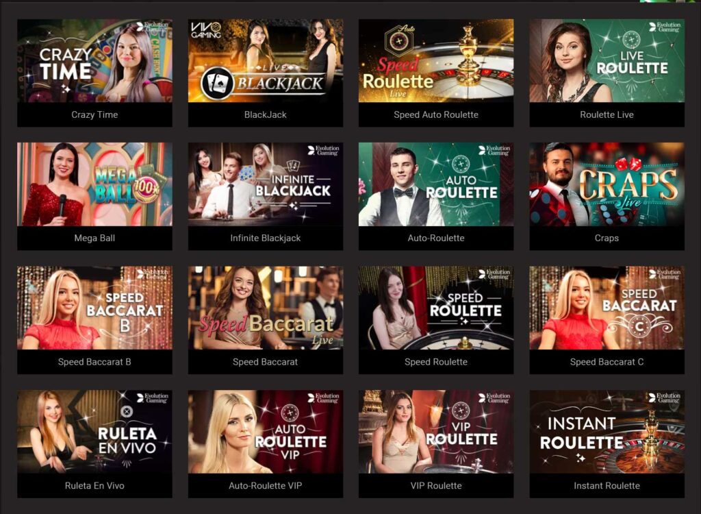 A nice selection of live casino games at Bitstarz