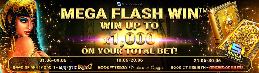 Spinomenal Mega Flash Win tournament