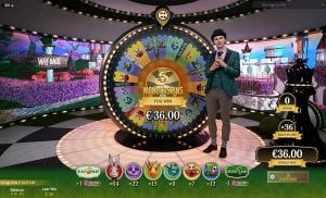 Live game show Adventures Beyond Wonderland total win 36 times bet