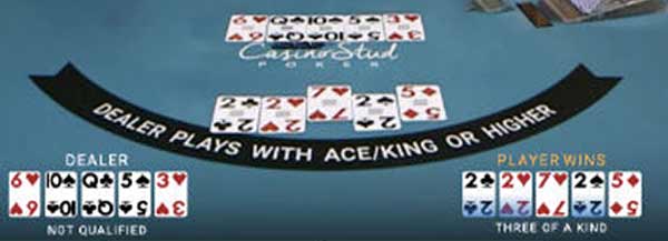 Casino Stud Poker play at table