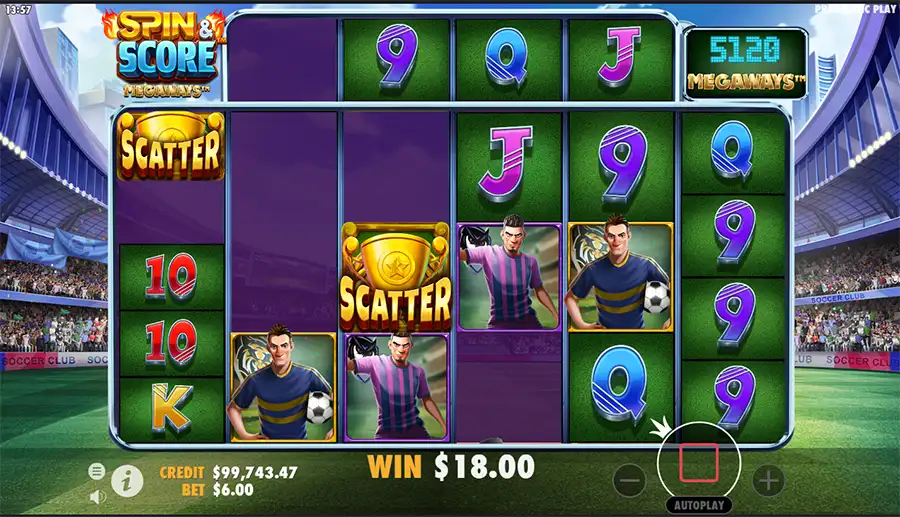 Collect the scatters to geth the free spins bonus
