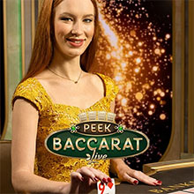 Peak Baccarat host - Intro image to live casino game review
