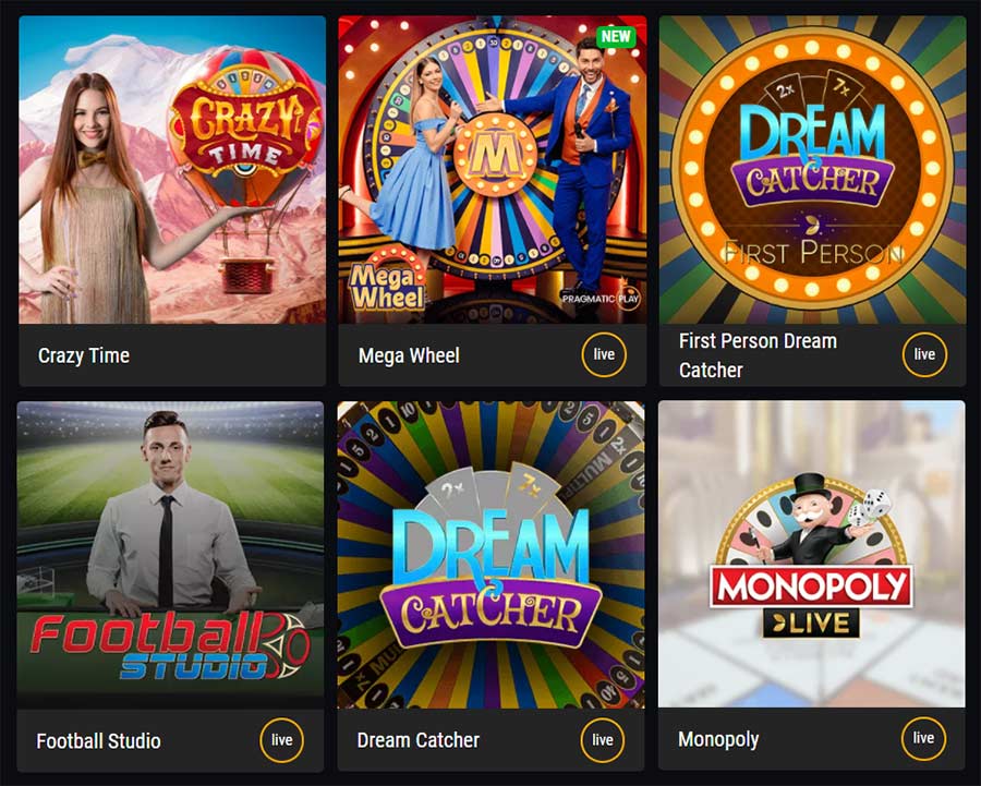 Innovative real live casino action in the hosted game shows