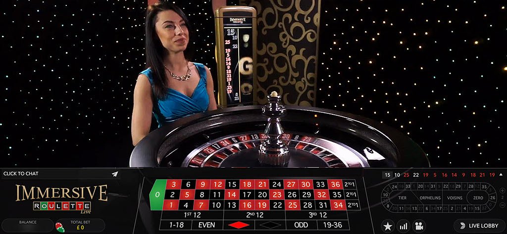 Live Dealer at the Immersive Roulette table of Evolution Gaming