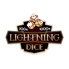 Logo of the Lightning Dice live casino game show by Evolution