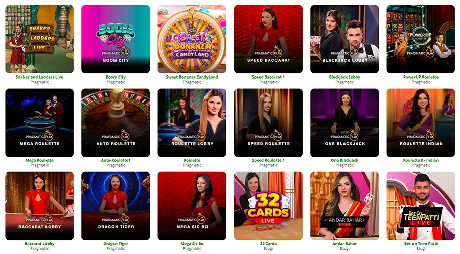 Live Casino Games on Casilime