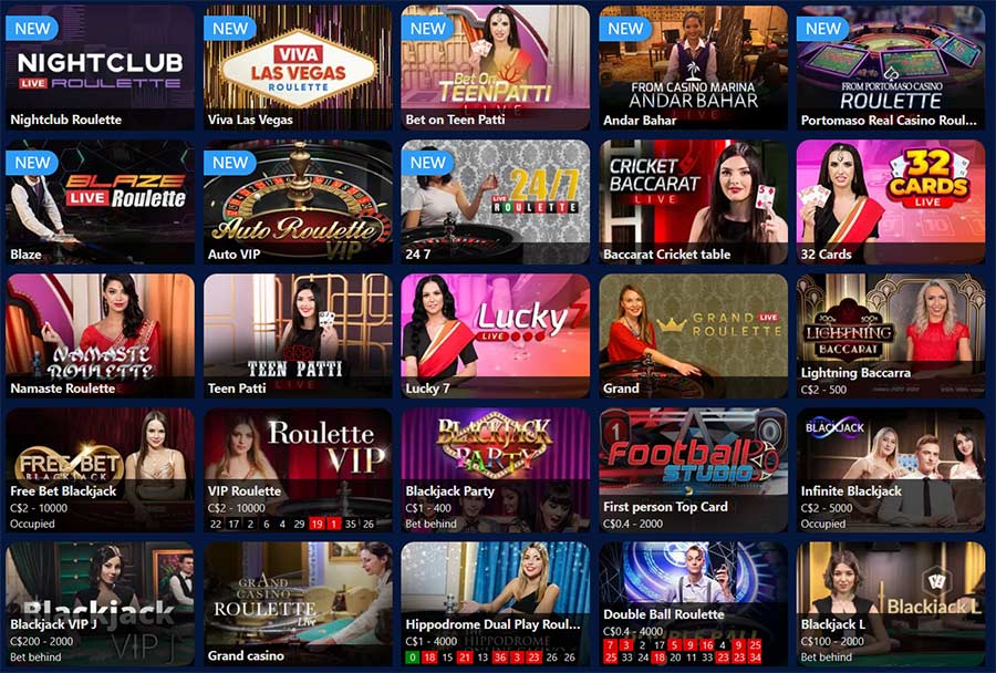 A lot of high quality Live Casino games can be played at Mr PLay casino