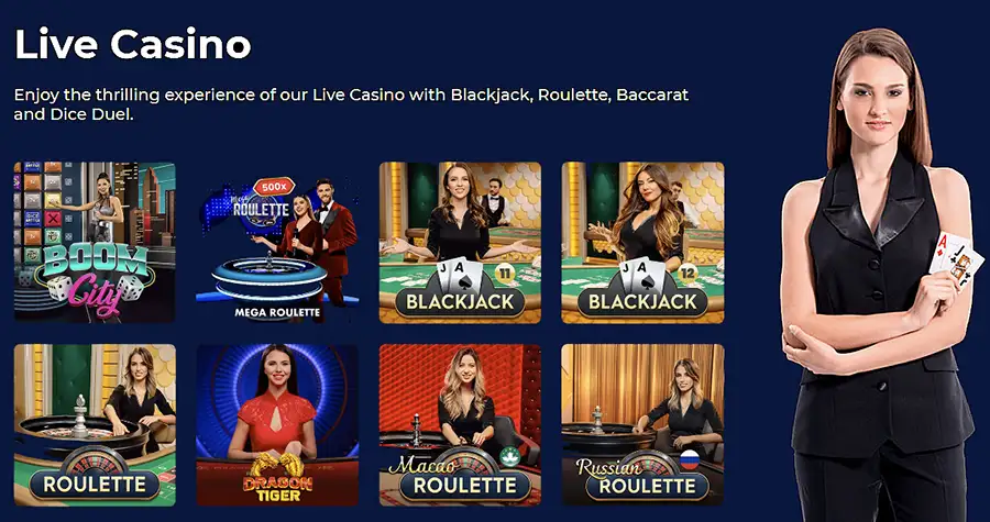 Casino games with live dealers