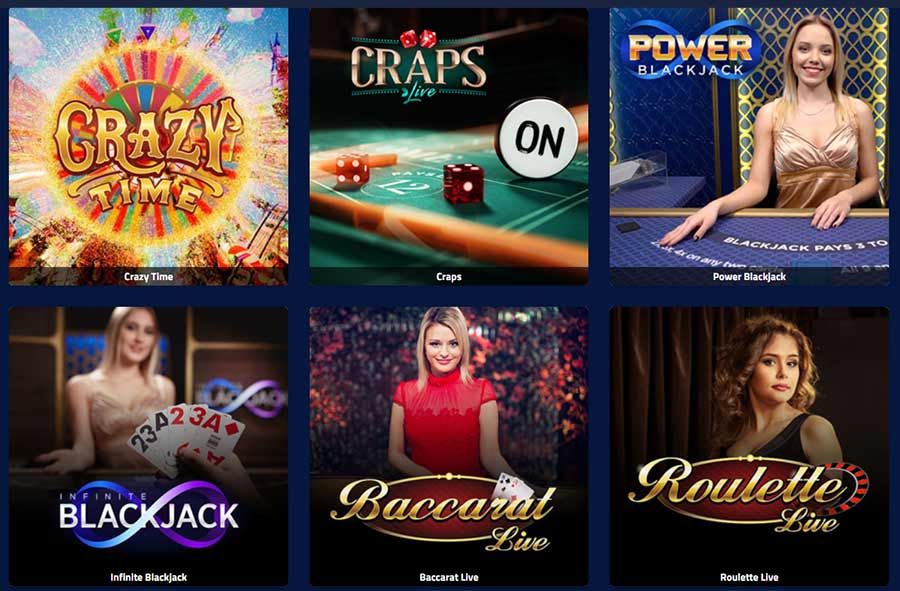 Live casino games on Jefe