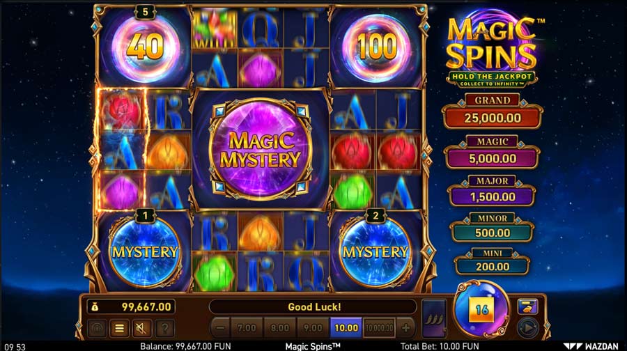 Magic Spins™ Hold the Jackpot feature