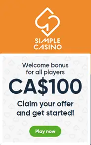 Sing up at Simple Casino and receive R$100 Bonus!