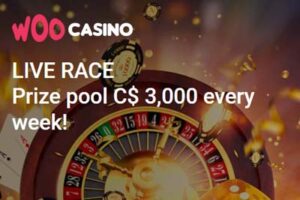 Woo Casino Live Race - Weekly R$ 3,000 prizes to win!