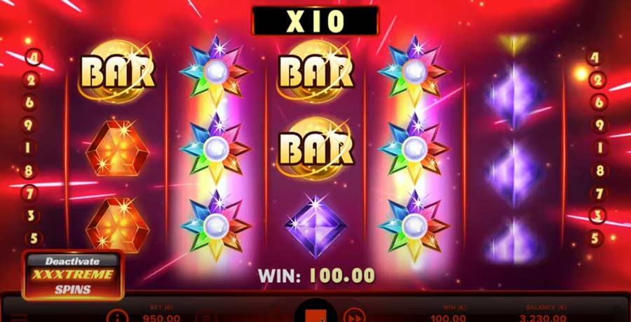 XXXtreme Spins activated on the new Starburst slot